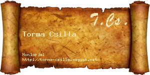 Torma Csilla névjegykártya