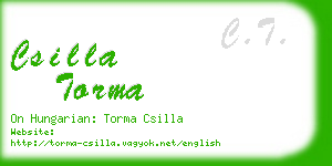 csilla torma business card